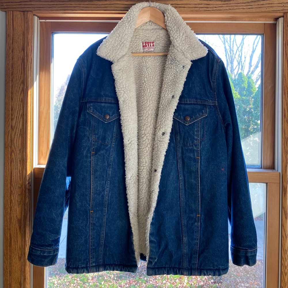 Vintage Levi's 44R Denim Sherpa Jacket